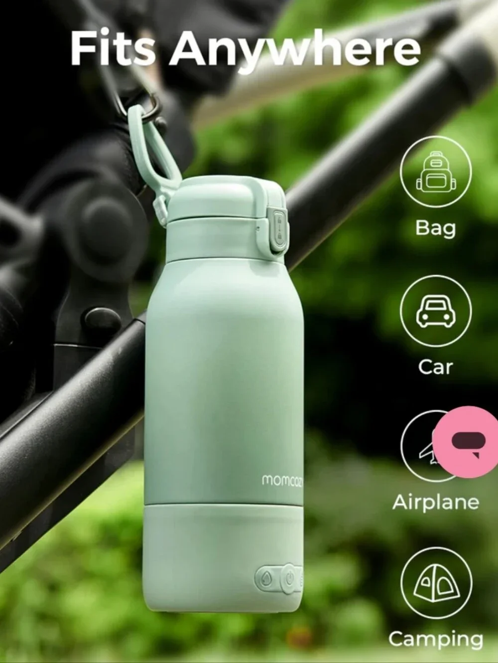 Momcozy Superfast Portable Baby Bottle Warmer for Travel - 17oz